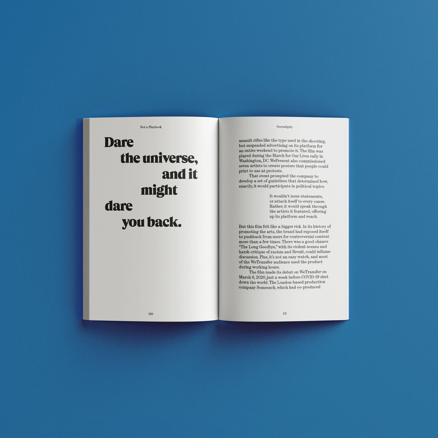 Not A Playbook - The NEW WeTransfer book.